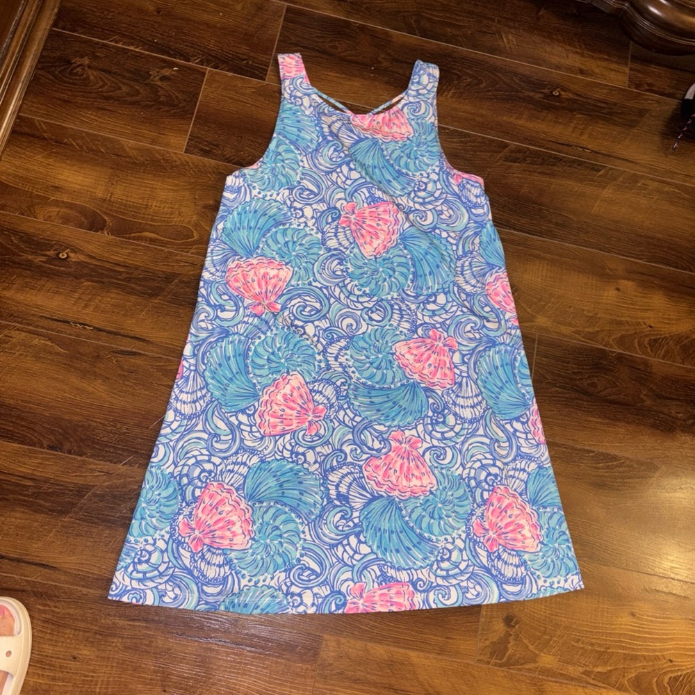Lilly Pulitzer Pink Blue Green Floral Print Tank